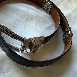 Brighton Tan and Black Leather Reversible or Color Mix Belt M/L 32